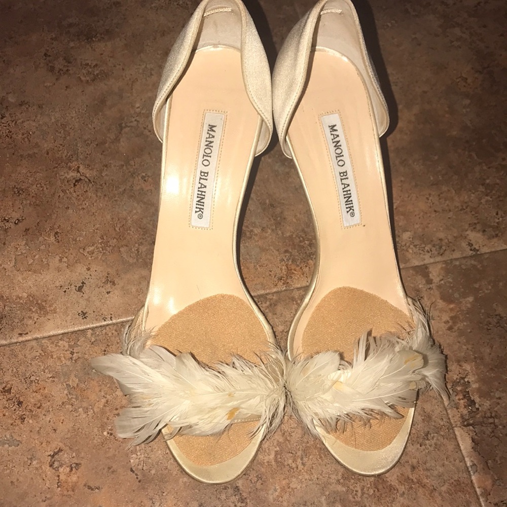 Monolo Blahnik slip on High heeled sandals